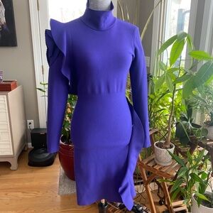 ♥️STUNNING Purple, Haute Couture ‘WhiteLabel’ Midi Bodycon dress 🔥IT46(USA 8)
